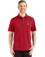 Ohio State Buckeyes Alumni Cutter & Buck Advantage Refresh Epic Confidence Recycled Mens Tri-Blend Pique Polo Cardinal Red Front