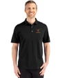 Texas Longhorns Alumni Cutter & Buck Advantage Refresh Epic Confidence Recycled Mens Tri-Blend Pique Polo Black Front