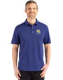 Albany State University Golden Rams Cutter & Buck Advantage Refresh Epic Confidence Recycled Mens Tri-Blend Pique Polo Tour Blue Front
