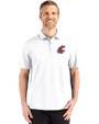 Washington State Cougars Cutter & Buck Advantage Refresh Epic Confidence Recycled Mens Tri-Blend Pique Polo White Front