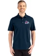Fresno State Bulldogs Cutter & Buck Advantage Refresh Epic Confidence Recycled Mens Tri-Blend Pique Polo Liberty Navy Front