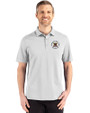 Virginia Military Institute Keydets Cutter & Buck Advantage Refresh Epic Confidence Recycled Mens Tri-Blend Pique Polo CONCRETE Front