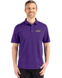 James Madison Dukes Cutter & Buck Advantage Refresh Epic Confidence Recycled Mens Tri-Blend Pique Polo College Purple Front