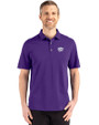 Kansas State Wildcats Cutter & Buck Advantage Refresh Epic Confidence Recycled Mens Tri-Blend Pique Polo College Purple Front