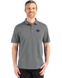 Kansas State Wildcats Cutter & Buck Advantage Refresh Epic Confidence Recycled Mens Tri-Blend Pique Polo Elemental Grey Front