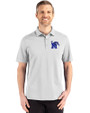 Memphis Tigers Cutter & Buck Advantage Refresh Epic Confidence Recycled Mens Tri-Blend Pique Polo CONCRETE Front