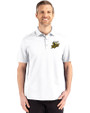 Baldwin Wallace Yellow Jackets Cutter & Buck Advantage Refresh Epic Confidence Recycled Mens Tri-Blend Pique Polo White Front