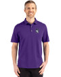 Northwestern Wildcats Cutter & Buck Advantage Refresh Epic Confidence Recycled Mens Tri-Blend Pique Polo College Purple Front