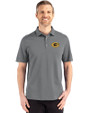 Grambling Tigers Cutter & Buck Advantage Refresh Epic Confidence Recycled Mens Tri-Blend Pique Polo Elemental Grey Front