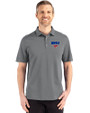 SMU Mustangs Cutter & Buck Advantage Refresh Recycled Cotton-Blend Pique Mens Polo Elemental Grey Front