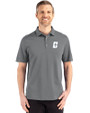 Charlotte 49ers Cutter & Buck Advantage Refresh Epic Confidence Recycled Mens Tri-Blend Pique Polo Elemental Grey Front