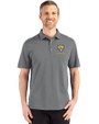 Fort Valley State Wildcats Cutter & Buck Advantage Refresh Epic Confidence Recycled Mens Tri-Blend Pique Polo Elemental Grey Front