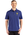 Fort Valley State Wildcats Cutter & Buck Advantage Refresh Epic Confidence Recycled Mens Tri-Blend Pique Polo Tour Blue Front