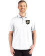 Army Black Knights Cutter & Buck Advantage Refresh Recycled Cotton-Blend Pique Mens Polo White Front