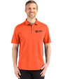 Idaho State Bengals College Vault Cutter & Buck Advantage Refresh Epic Confidence Recycled Mens Tri-Blend Pique Polo College Orange Front