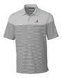 Alabama Crimson Tide Cutter & Buck Pioneer Engineered Mens Stripe Button Front Polished Medium Gray Mannequin