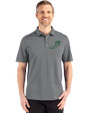NDSU Bison Vintage Cutter & Buck Advantage Refresh Epic Confidence Recycled Mens Tri-Blend Pique Polo Elemental Grey Front