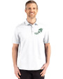 NDSU Bison Vintage Cutter & Buck Advantage Refresh Epic Confidence Recycled Mens Tri-Blend Pique Polo White Front