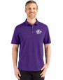 Texas Christian Horned Frogs College Vault Cutter & Buck Advantage Refresh Epic Confidence Recycled Mens Tri-Blend Pique Polo College Purple Front