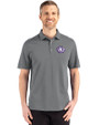 Texas Christian Horned Frogs College Vault Cutter & Buck Advantage Refresh Epic Confidence Recycled Mens Tri-Blend Pique Polo Elemental Grey Front