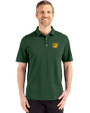 Baylor Sailor Bear College Vault Cutter & Buck Advantage Refresh Recycled Cotton-Blend Pique Mens Polo Hunter Green Front
