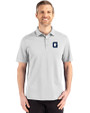 Georgetown Hoyas College Vault Cutter & Buck Advantage Refresh Epic Confidence Recycled Mens Tri-Blend Pique Polo CONCRETE Front