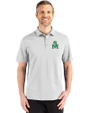 Marshall Thundering Herd College Vault Cutter & Buck Advantage Refresh Epic Confidence Recycled Mens Tri-Blend Pique Polo CONCRETE Front
