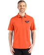 Auburn Tigers College Vault Cutter & Buck Advantage Refresh Epic Confidence Recycled Mens Tri-Blend Pique Polo College Orange Front