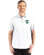 Tulane Green Wave College Vault Cutter & Buck Advantage Refresh Epic Confidence Recycled Mens Tri-Blend Pique Polo White Front