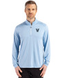 Villanova Wildcats Cutter & Buck Coastline Epic Comfort Recycled Mens Quarter Zip Atlas Light Blue Front