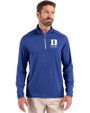 Duke Blue Devils Alumni Cutter & Buck Coastline Epic Comfort Recycled Mens Quarter Zip Tour Blue Front