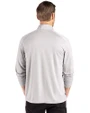 Clemson Tigers Alumni Cutter & Buck Coastline Epic Comfort Recycled Mens Quarter Zip CONCRETE Back