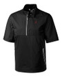 Alabama Crimson Tide Cutter & Buck Fairway Short-Sleeve Half-Zip Jacket Black Mannequin