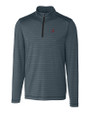 Alabama Crimson Tide Cutter & Buck Holman Stripe Half Zip Black Heather Mannequin