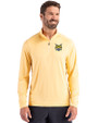 Quinnipiac Bobcats Cutter & Buck Coastline Epic Comfort Recycled Mens Quarter Zip Desert Front