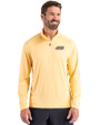 James Madison Dukes Cutter & Buck Coastline Epic Comfort Recycled Mens Quarter Zip Desert Front