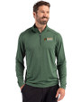 Florida A&M Rattlers Cutter & Buck Coastline Epic Comfort Recycled Mens Quarter Zip Hunter Green Front
