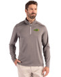 NDSU Bison Cutter & Buck Coastline Epic Comfort Recycled Mens Quarter Zip Elemental Grey Front