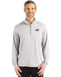 Montana State Bobcats Cutter & Buck Coastline Epic Comfort Recycled Mens Quarter Zip CONCRETE Front