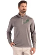 NDSU Bison Vintage Cutter & Buck Coastline Epic Comfort Recycled Mens Quarter Zip Elemental Grey Front