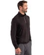 Cincinnati Bearcats College Vault Cutter & Buck Coastline Epic Comfort Recycled Mens Quarter Zip Black Side