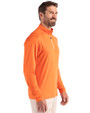 Clemson Tigers College Vault Cutter & Buck Coastline Epic Comfort Recycled Mens Quarter Zip College Orange Side