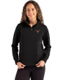 Texas Longhorns Cutter & Buck Roam Epic Versatility Recycled Womens Quarter Zip Pullover Black Front