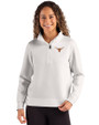 Texas Longhorns Cutter & Buck Roam Epic Versatility Recycled Womens Quarter Zip Pullover Solitare Front