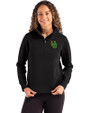 Oregon Ducks- Cutter & Buck Roam Epic Versatility Recycled Womens Quarter Zip Pullover Black Front