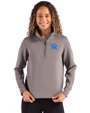 Kentucky Wildcats Cutter & Buck Roam Epic Versatility Recycled Womens Quarter Zip Pullover Elemental Grey Front