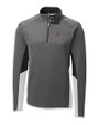 Alabama Crimson Tide Cutter & Buck Traverse Colorblock Stretch Quarter Zip Mens Pullover Elemental Grey Mannequin
