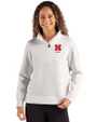 Nebraska Cornhuskers Alumni Cutter & Buck Roam Epic Versatility Recycled Womens Quarter Zip Pullover Solitare Front