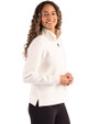 Louisville Cardinals Alumni Cutter & Buck Roam Epic Versatility Recycled Womens Quarter Zip Pullover Shell Side