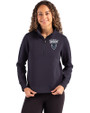 Howard Bison Cutter & Buck Roam Epic Versatility Recycled Womens Quarter Zip Pullover Navy Blue Front